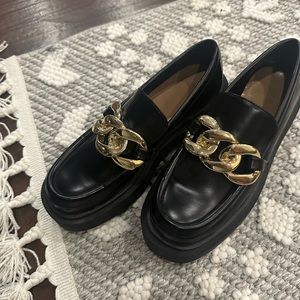 Chain detail chunky loafers